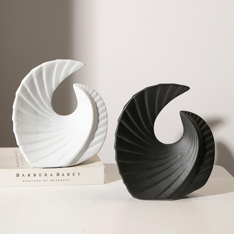 黑白艺术摆件客厅酒柜家居软装饰品办公室现代电视柜轻奢高档