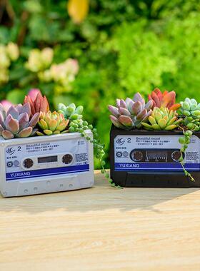 树脂卡带花盆工艺品 花园民宿露台装饰种植槽家居阳台卧室花槽