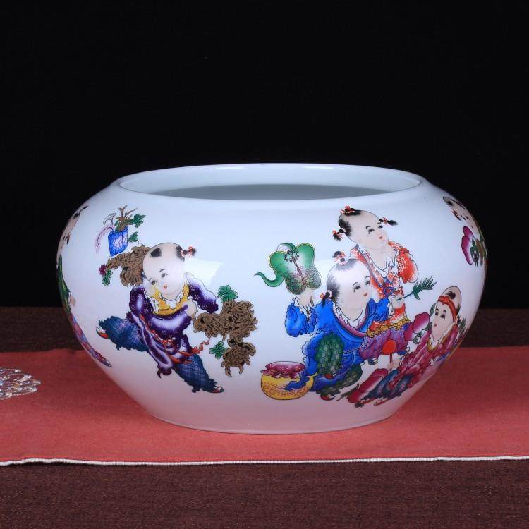 陶瓷鱼缸装饰摆件创意水浅鱼盆家居田园水培植物缸养乌龟鱼虾盆,宠物/宠物食品及用品,桌面缸,淘宝优惠券,粉丝福利购,淘宝优惠卷