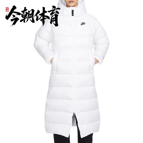 Nike/耐克 女子户外运动服休闲长款保暖舒适防风羽绒服DV0571-100