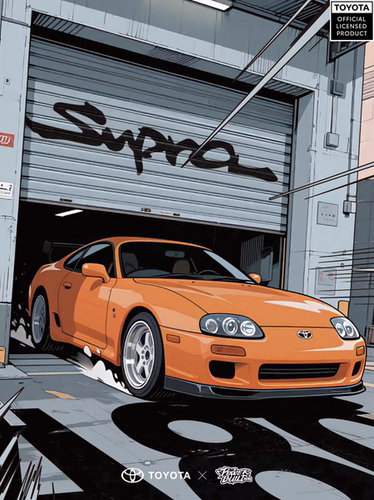 PB品铂8815集装箱积木车丰田授权SUPRA A80潮玩拼装玩具跑车模型