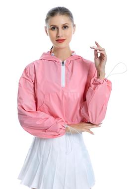 sweater loose pullover zip half womens jacket short