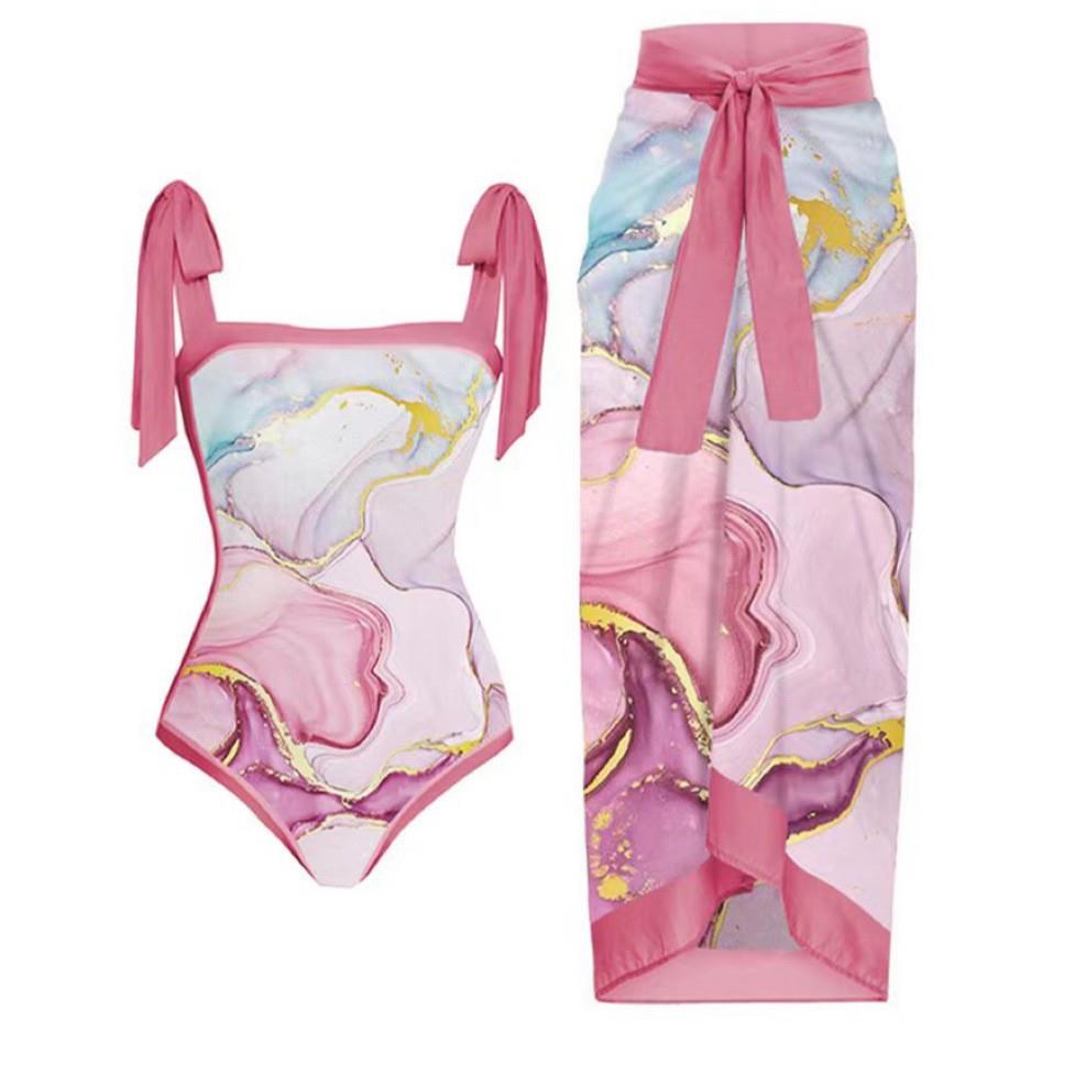 bikini one-piece gold-stamped sexy sexy swimsuit Smudged