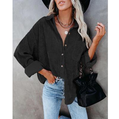 corduroy jacket spring autumn women overshirt shirt for