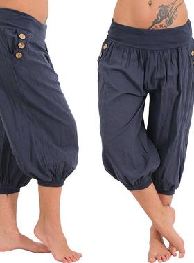 casual medieval loose pants trousers monochromatic