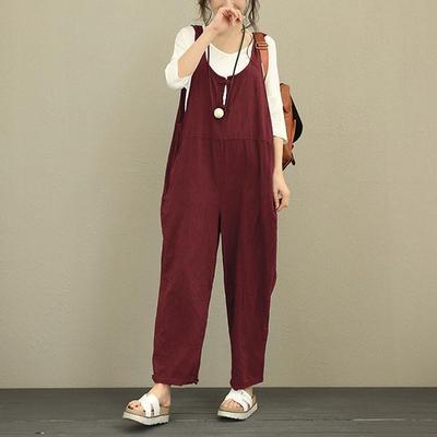 overalls neck women sleeveless for stylish pockets side