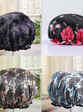 bath to shampoo double fume layer waterproof cap oil satin