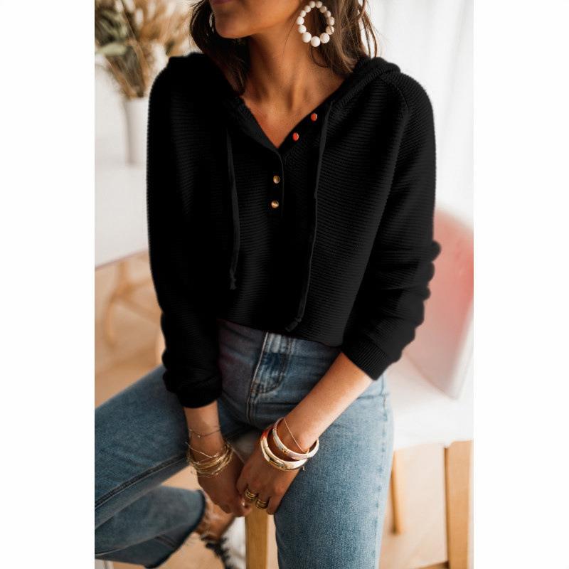 Women Sweater Striped Sweater Casual Pullover Color Solid