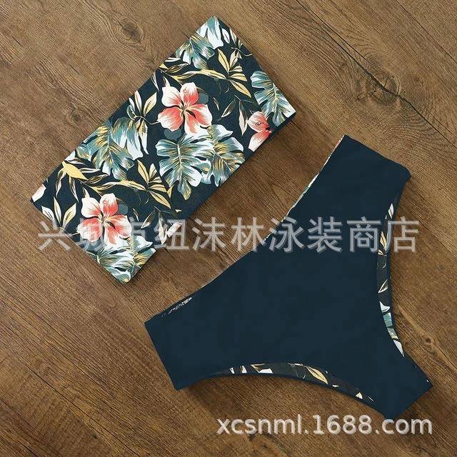 Swimsuit womens strapless sexy top flat-chested bikini tube