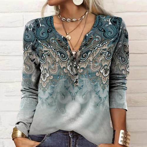 trendy d shirts for women spring summer  neck buttons shirt