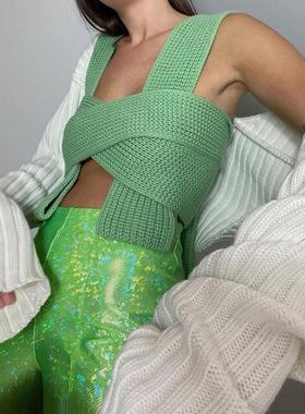 top bandage woolen changeable style DIY wear outer wear