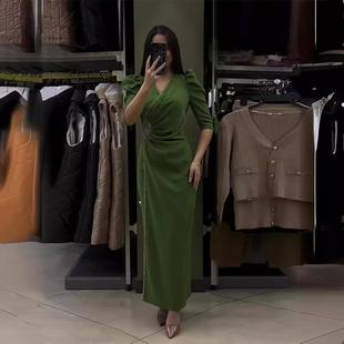 jiumeidai-womens elegant -line velvet dress red and blue