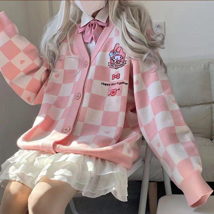 sanrio cardigan sweater for women kuromi coat female autumn