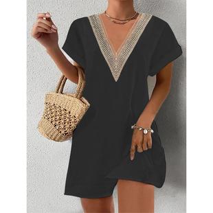 lady dress beautiful lightweight hollow women summer dress