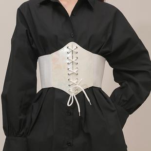 Binding Belt Waist Womens Elastic Shirt