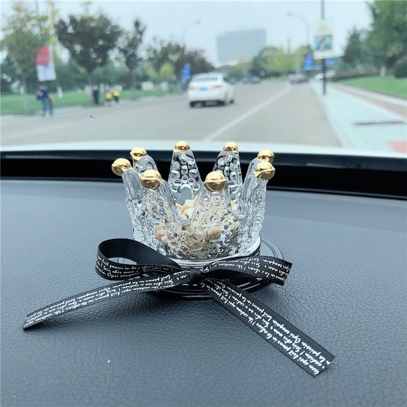 水晶皇冠车载摆件组合汽车模型车内香水装饰品送女生闺蜜生日礼物