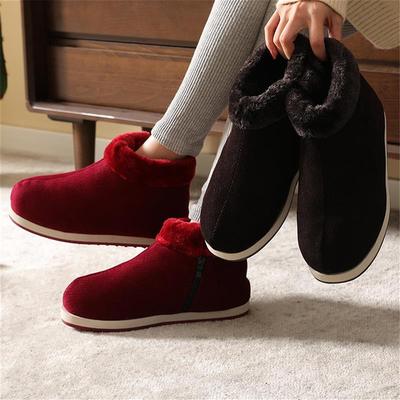 鸡婆鞋包跟布棉鞋保暖加厚加绒中老年人冬天防寒居家厚底防滑暖鞋