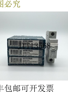 4CB106/6 小型支架 MCB 1极 6A 240V 50/60Hz 6kA C6 x3