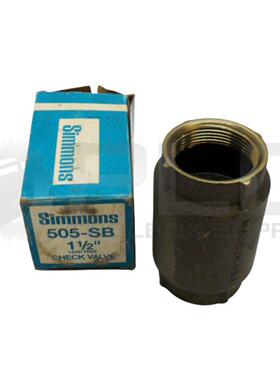 原装供应Simmons 505-SB 止回阀 1-1/2 英寸