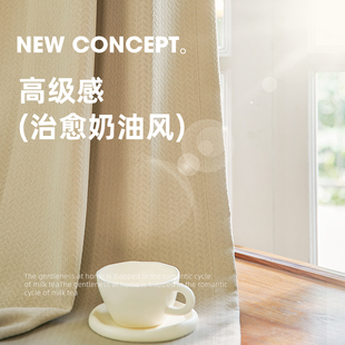 窗帘轻奢现代简约绍兴柯桥防风保暖窗帘卧室高级感雪尼尔 2023新款