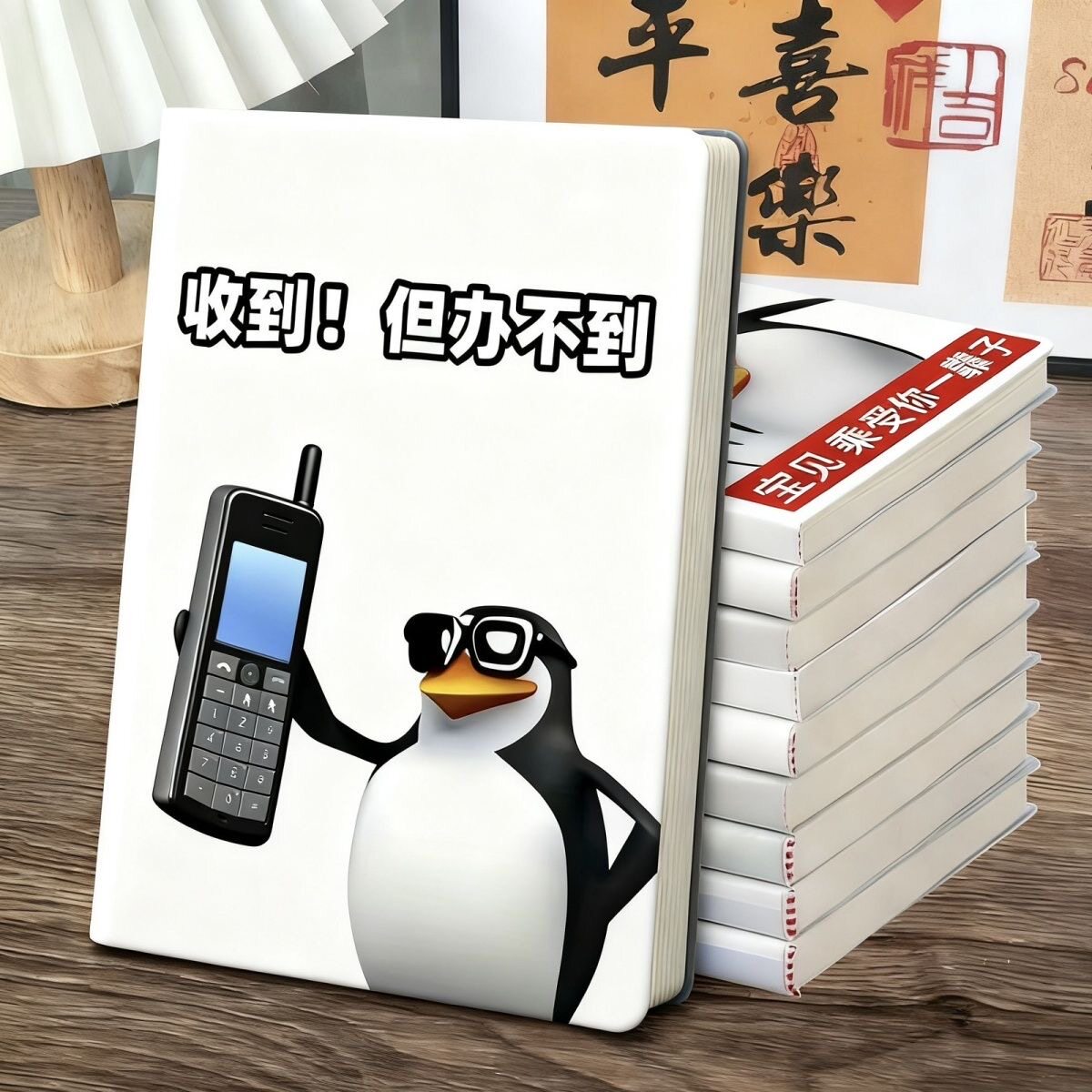 新款企鹅笔记本A5B5胶套本可爱卡通学生记事本高颜值手账本日记本