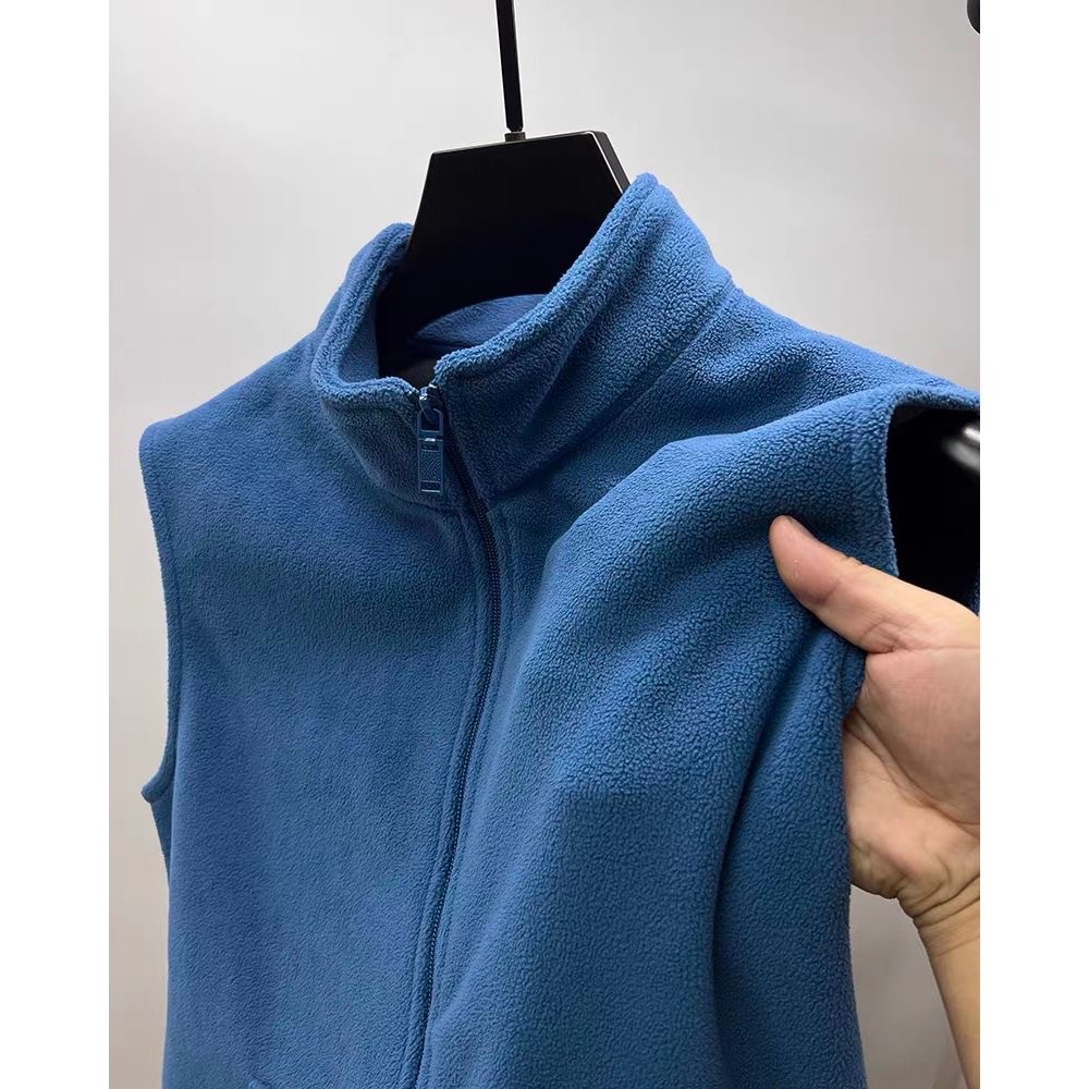 男装摇粒绒马甲男士背心坎肩休闲马夹春秋款抓绒保暖外套日系