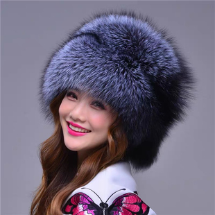 正宗芬兰进口狐狸毛帽子女民族风蒙古帽真皮真毛保暖护耳滑雪帽潮