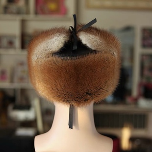 正宗进口青根貂雷锋帽冬季男款貂皮帽子加厚护耳保暖皮草帽东北潮