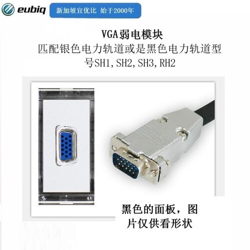eubiq电力轨道弱电模块HDMI，VGA，网络口，USB弱电，电话模块