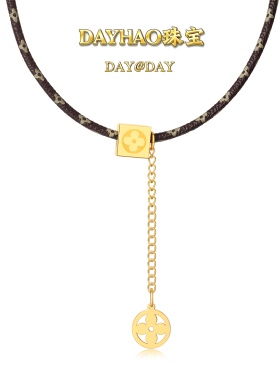 高级感皮绳小方糖项链567