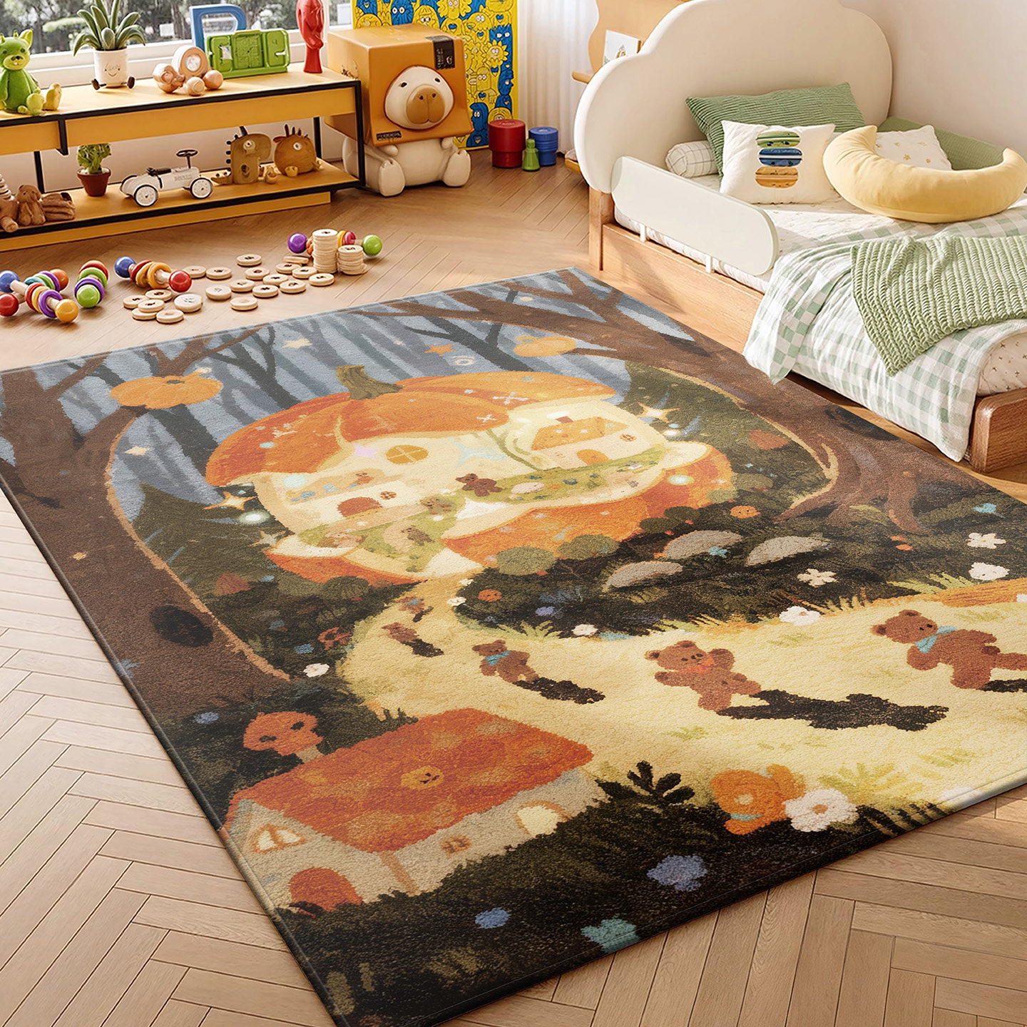 儿童房地毯卡通客厅地垫免洗可擦阅读区玩耍卧室房间床边加厚脚垫,居家布艺,地毯,淘宝优惠券,粉丝福利购,淘宝优惠卷