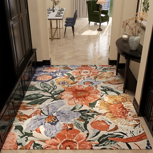 复古入户门地垫高级感玄关进门口脚垫入户门外可裁剪耐脏免洗地毯