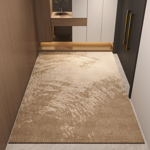 入户门原木风地毯玄关除尘脚垫