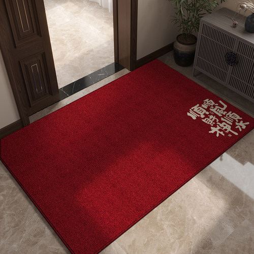 入户门地毯喜庆进门地垫红色耐脏免洗防滑垫可裁剪门外可定制脚垫