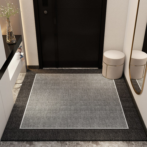 入户门地垫耐脏免洗高级灰客厅地毯门垫进门口家用脚垫可裁剪定制