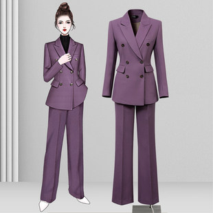 高级感西装套装女春秋休闲时尚气质女神范通勤职业阔腿裤西服正装