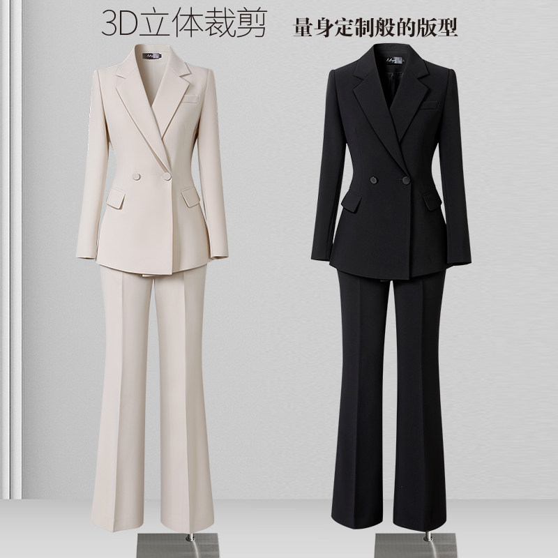阔腿裤西装套装女春秋职业装气质女神范OL通勤面试正装西服工作服