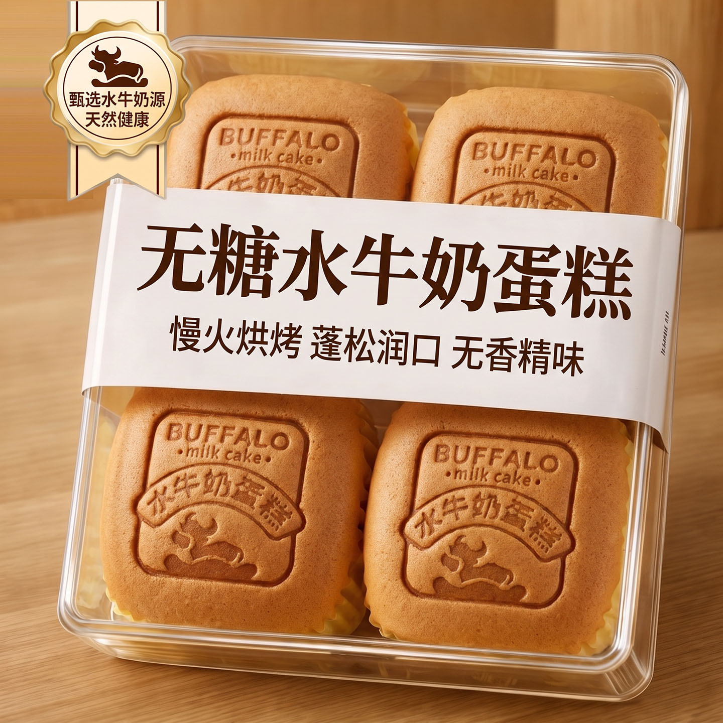 无糖水牛奶蛋糕官方旗舰店早餐0蔗糖高钙面包糖尿人点心糕点代餐