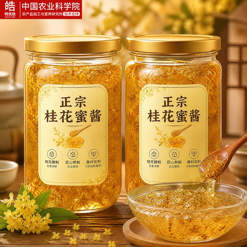桂花酱0添加天然鲜花蜂蜜可冲饮正宗官方旗舰店0卡0糖商用特级