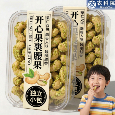 农科院开心果裹腰果独立小包装腰果裹开心果健康坚果休闲零食解馋