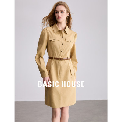 BasicHouse/百家好工装风连衣裙