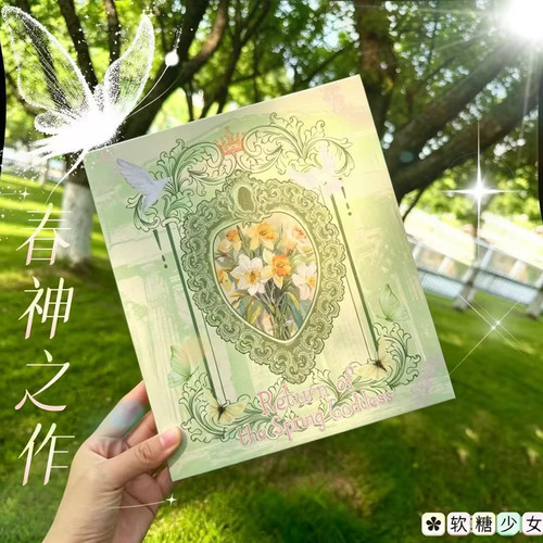 新款春神之作a5卡册高颜值ins卡册哥特活页四宫格拍立得收纳相册