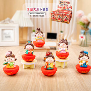 【梦回大唐不倒翁】国风盲盒女孩手办唐朝古风摆件小玩具创意礼物