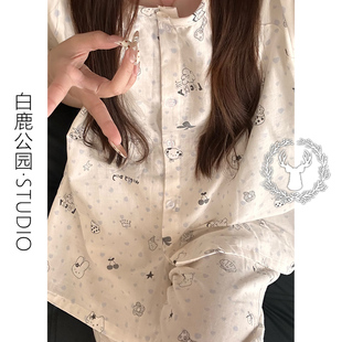 高腰长裤 夏季 2025新款 家居服套装 甜美可爱米菲兔短袖 韩版 睡衣女款