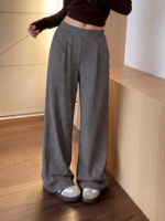 Korean-style casual, laid-back and relaxed checkered print pajama pants for women 2026 autumn, high-waisted, suitable for wearing outside and strolling at home thumbnail 5