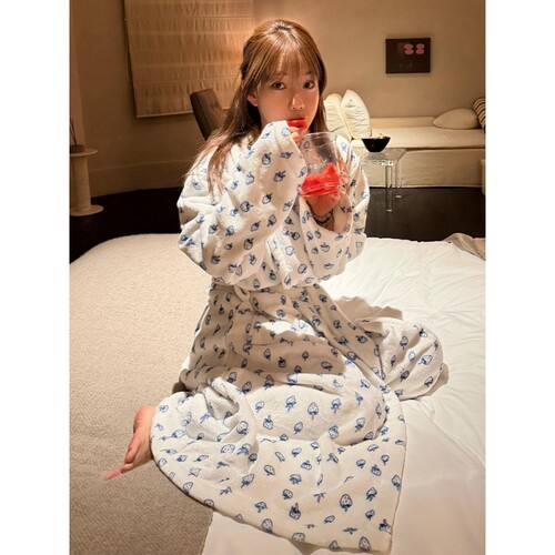 睡袍女2026冬季可外穿居家服晨袍