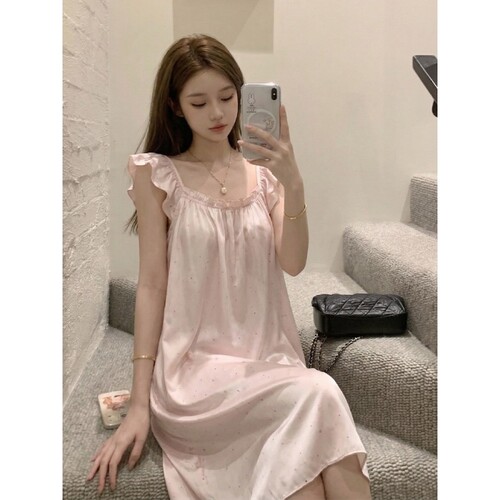 吊带睡裙女春夏季大码家居连衣裙
