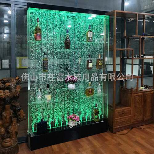 气泡墙墙水幕流隔断屏风入户门玄关背景墙装在富水族饰族墙创水意