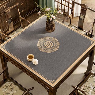棋牌室麻将桌布扑克牌方形掼蛋桌垫防滑消音加厚手戳麻将专用垫子