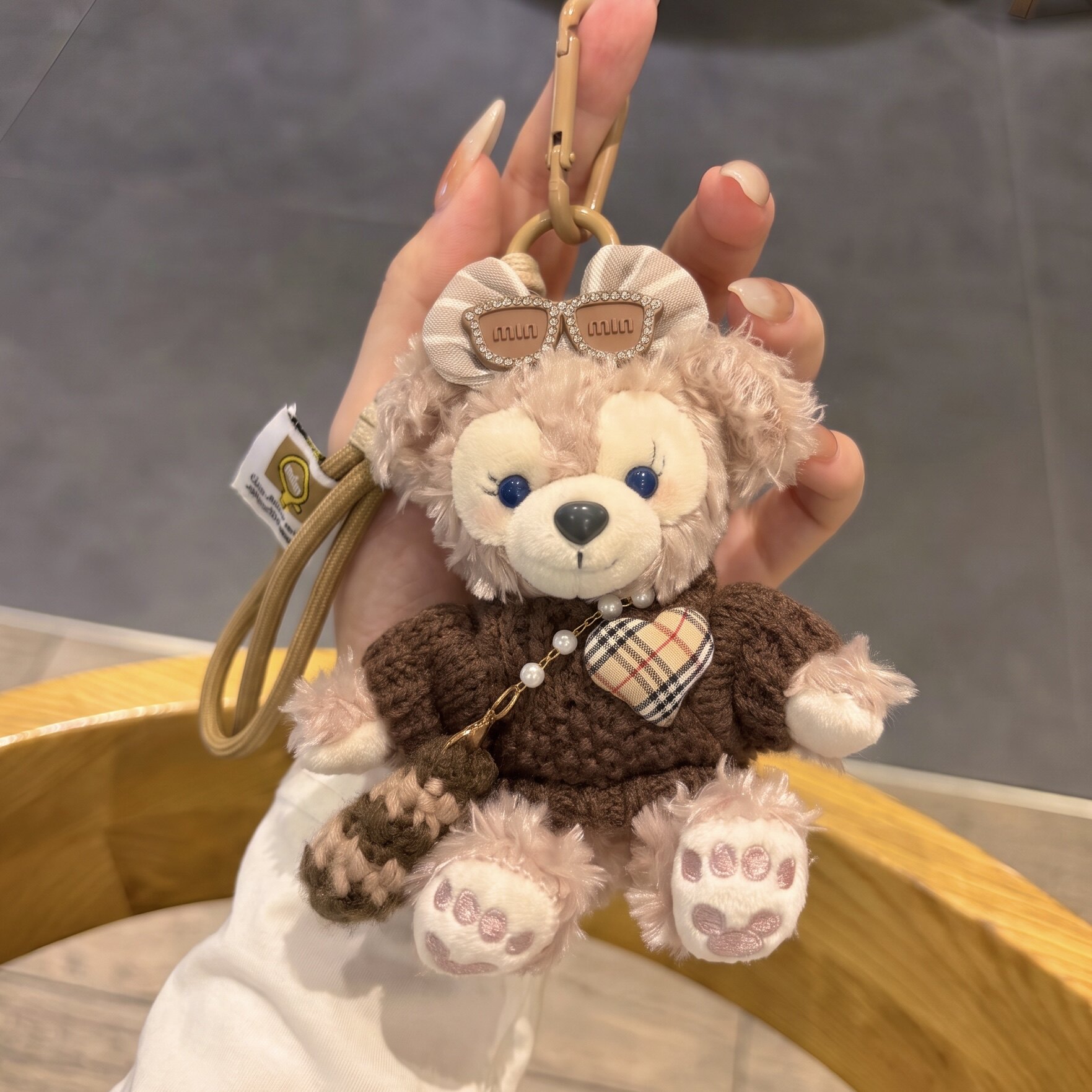 雪莉玫包包挂件可爱达菲小熊玩偶公仔女生高级感精致挂装饰钥匙扣